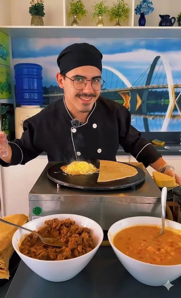 Crepes em preparo